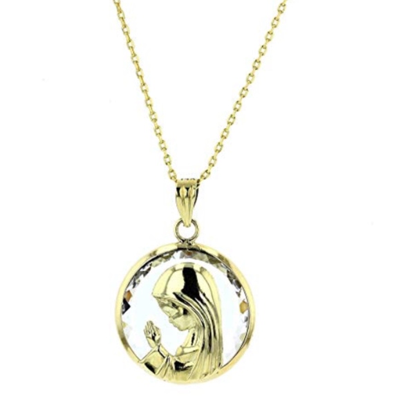 Jewelry - 14Kt Yellow Gold Virgin Mary Pendant